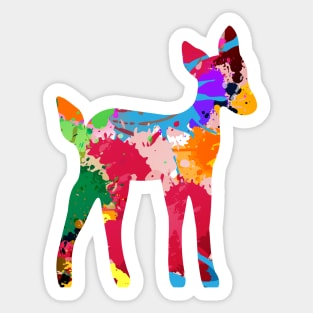 fawn Deer colorful happy gift Sticker